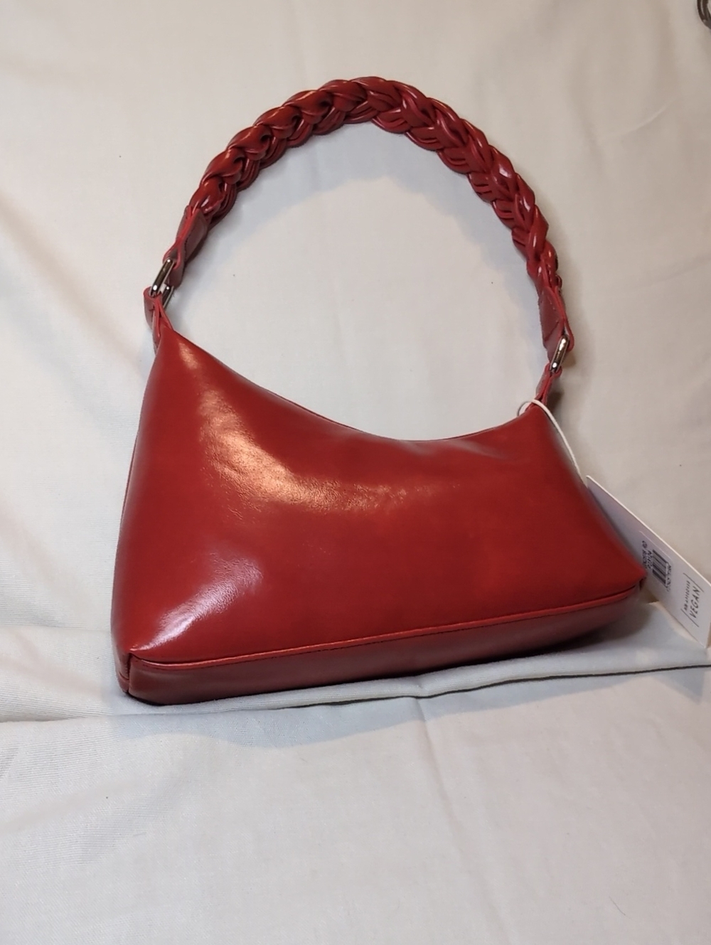 Gramercy & Grand Women's Braided Handle Shoulder Bag - Cherry Red